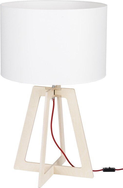 Lampka Across M z białym kloszem do salonu lub przedpokoju