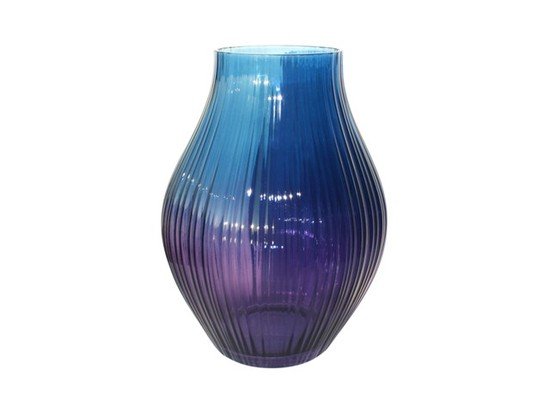 Niebieski wazon szklany